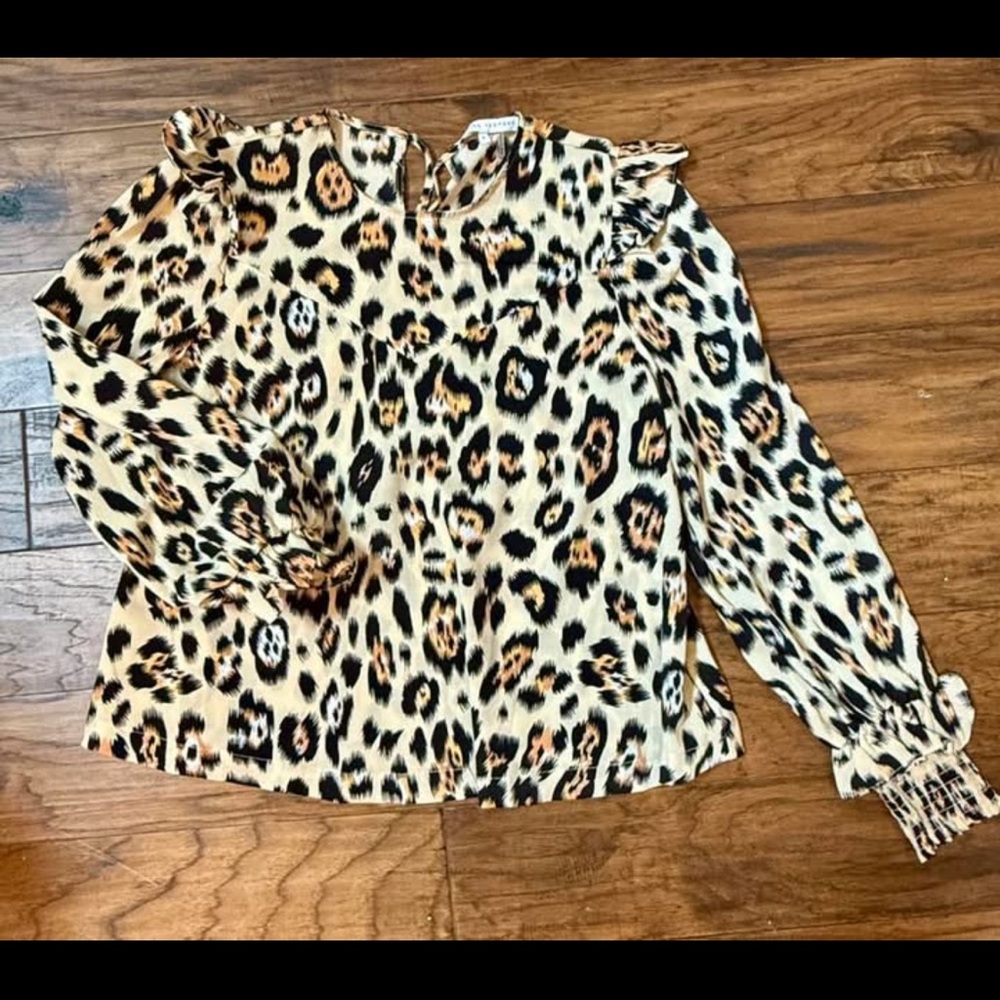 English Factory Leopard Print Top